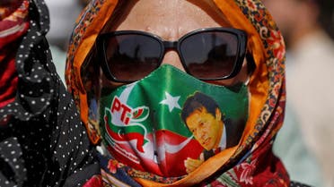 A supporter of Pakistan's former Prime Minister Imran Khan participates in a protest against his arrest, in Peshawar, Pakistan, May 9, 2023. REUTERS/Fayaz Aziz