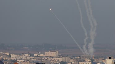 Rockets are fired from Gaza into Israel on May 11, 2023. (Reuters)