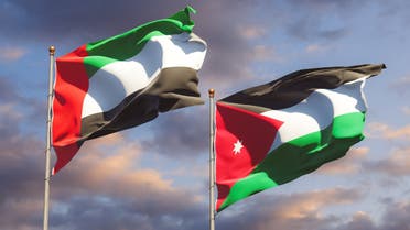 Flags of Jordan and the UAE. (WAM)