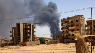 PREVIEW  XML FILE PHOTO: Smoke rises above buildings after an aerial bombardment, during clashes between the paramilitary Rapid Support Forces and the army in Khartoum North, Sudan, May 1, 2023. REUTERS/Mohamed Nureldin Abdallah/File Photo