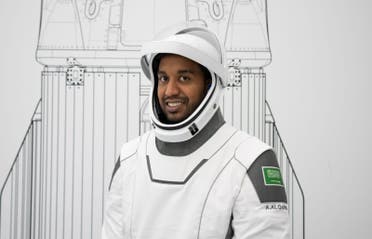 Al-Qarni is an astronaut also representing Saudi Arabia and serving as a mission specialist on the Ax-2 mission