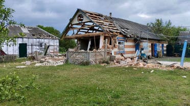 A view shows damaged buildings, after anti-terrorism measures introduced for the reason of a cross-border incursion from Ukraine were lifted, in what was said to be a settlement in the Belgorod region, in this handout image released May 23, 2023. Governor of Russia's Belgorod Region Vyacheslav Gladkov via Telegram/Handout via REUTERS ATTENTION EDITORS - THIS IMAGE HAS BEEN SUPPLIED BY A THIRD PARTY. NO RESALES. NO ARCHIVES.