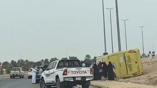 A female student died and 24 were injured in a bus accident transporting female students in Qassim