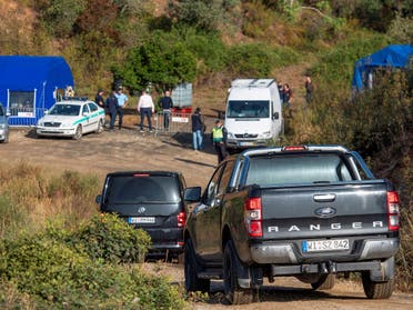 Portuguese and German police search teams and vehicles are seen at the site of a remote reservoir near the area where British girl Madeleine McCann went missing in the Portuguese Algarve in May 2007, in Silves, Portugal, on May 24, 2023. (Reuters)