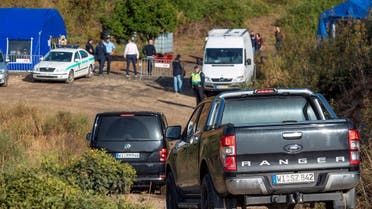 Portuguese and German police search teams and vehicles are seen at the site of a remote reservoir near the area where British girl Madeleine McCann went missing in the Portuguese Algarve in May 2007, in Silves, Portugal, on May 24, 2023. (Reuters)
