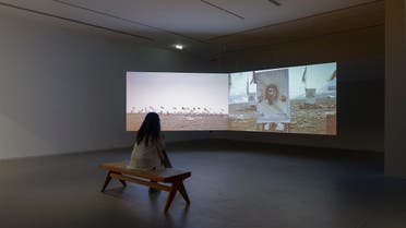 Aziz Hazara, Installation view of Monument (2019). Shown in Notations on Time at Ishara Art Foundation, 2023. (Image courtesy: Ishara Art Foundation and the artist. Photo by Ismail Noor/Seeing Things.)