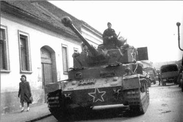صورة لدبابة ألمانية من طراز Panzer IV تلقاها البلغار من الألمان
