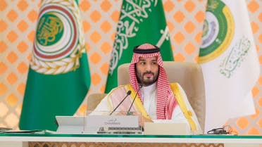 Saudi Crown Prince Mohammed bin Salman attends the Arab League summit in Jeddah on May 19, 2023. (SPA)