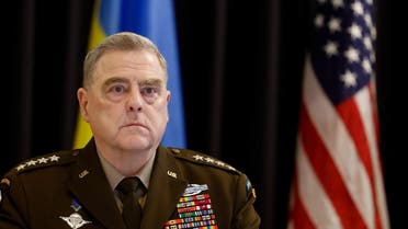 US Chairman of the Joint Chiefs of Staff Mark Milley attends Ukraine Defense Contact group meeting at Ramstein US Air Base, Germany, April 21, 2023. (Reuters)