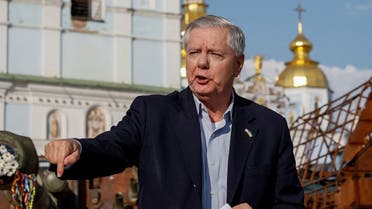 US Senator Lindsey Graham speaks during an interview with media, as Russia's attack on Ukraine continues, in Kyiv, Ukraine May 26, 2023. (Reuters)