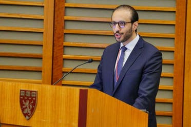 الأمير مصعب بن محمد الفرحان آل سعود خلال كلمته