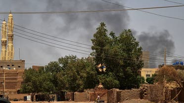 Smoke billows in Sudan's capital Khartoum on May 27, 2023, five days into a one-week ceasefire. (Photo by AFP)