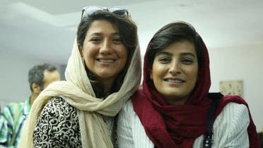 A photo published by the Iranian newspaper, Sharq, of the two detainees, Niloufar Hamdi and Eloha Mohammadi