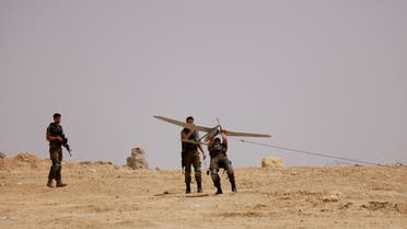 A soldier launches an unmanned aerial vehicle near the site of a reported security incident near Israel’s southern border with Egypt, Israel, on June 3, 2023. (Reuters)