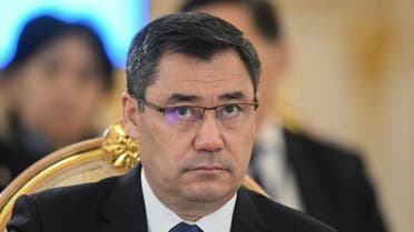 Kyrgyzstan's President Sadyr Japarov attends a meeting of the Supreme Eurasian Economic Council in Moscow, Russia May 25, 2023. Sputnik/Ilya Pitalev/Kremlin via REUTERS ATTENTION EDITORS - THIS IMAGE WAS PROVIDED BY A THIRD PARTY.