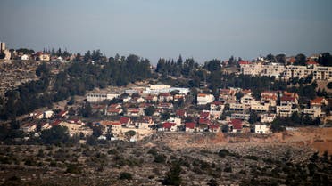 A picture taken on January 16, 2017 from the Palestinian West Bank village of Turmus Ayya shows the Jewish settlement of Shilo. (AFP)