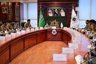 Director of Public Security and Chairman of the Hajj Security Committee, Lieutenant-General Mohammad bin Abdullah al-Bassami, chairs a meeting in Jeddah for the Hajj security forces. (SPA)