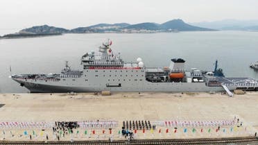 China's Qijiguang naval ship.  (Twitter)