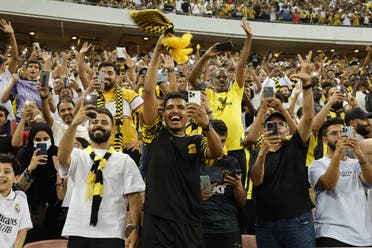 Al-Ittihad's fans celebrated Benzema's first appearance in Saudi Arabia ahead of playing for them next season
