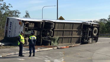 The scene of a bus crash in the NSW Hunter Valley, Australia, June 12, 2023. (Reuters)