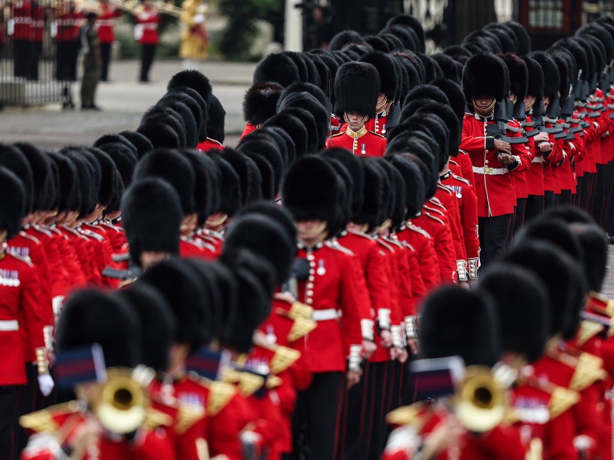 Buckingham Palace sees first new changing of the guard for King Charles  III's reign