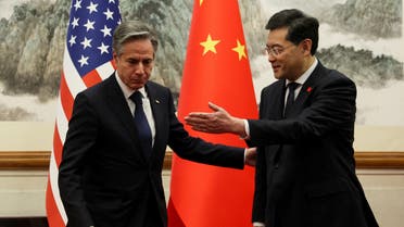 U.S. Secretary of State Antony Blinken meets with China's Foreign Minister Qin Gang at the Diaoyutai State Guesthouse in Beijing, China, June 18, 2023. (Reuters)