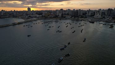 Palestinian fishing boats are seen at Gaza Seaport in Gaza City September 20, 2022. REUTERS/Mohammed Salem