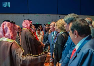 Saudi Arabia’s Crown Prince Mohammed bin Salman attends the Kingdom’s official reception to support Riyadh’s bid to host the World Expo in 2030 in Paris. (SPA)