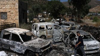 غربِ اردن: فلسطینی گاؤں پریہودی آباد کاروں کاحملہ،درجنوں گھر اورکاریں نذرآتش 