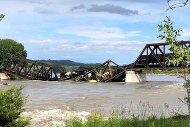 US bridge collapse: Train carrying hazardous material falls into ...