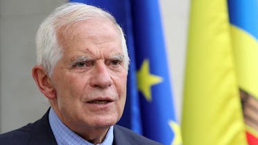FILE PHOTO: High Representative of the European Union for Foreign Affairs and Security Policy Josep Borrell delivers a speech during a ceremony opening EU's Partnership Mission in Chisinau, Moldova, May 31, 2023. REUTERS/Vladislav Culiomza/File Photo
