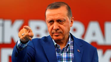 Turkey's President Tayyip Erdogan points at the United Solidarity and Brotherhood rally in Gaziantep, Turkey, August 28, 2016. (File photo: Reuters)