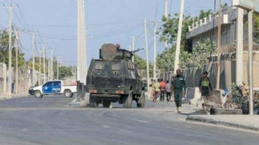Somali security forces on a road in Mogadishu (AFP)