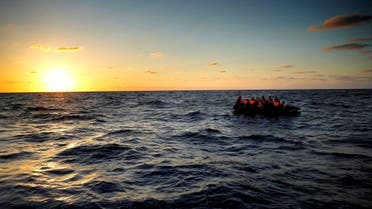  Migrants wait to be rescued by the Spanish NGO Open Arms lifeguards during a rescue operation at international waters zone of Libya SAR (Search and Rescue) in the Mediterranean sea, on Sept. 15, 2022. (File photo: AP)