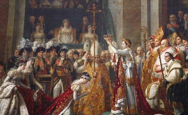 لوحة تجسد تتويج نابليون لزوجته جوزيفين إمبراطورة