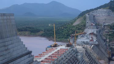 Ethiopia's Grand Renaissance Dam is seen as it undergoes construction work on the river Nile in Guba Woreda, Benishangul Gumuz Region, Ethiopia, September 26, 2019. (Reuters)