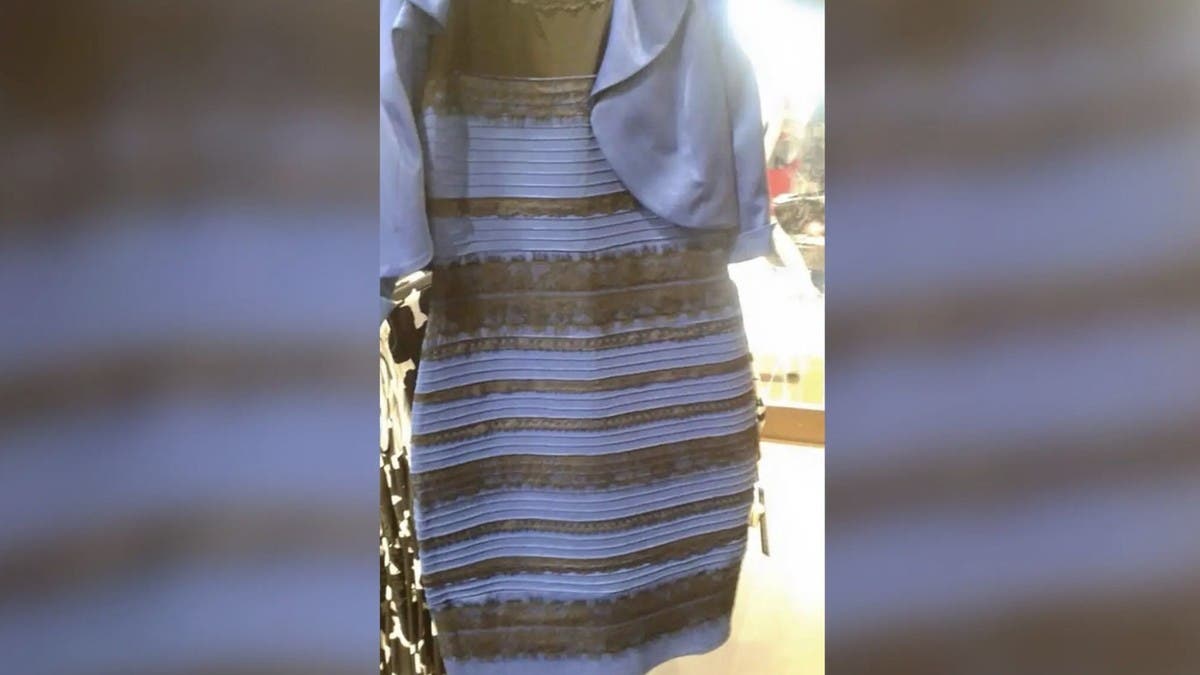 black blue or gold white dress