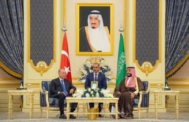 Saudi Crown Prince Mohammed bin Salman and Turkish President Recep Tayyip Erdogan hold official talks in Jeddah. (SPA)
