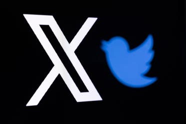 This illustration photo shows the new Twitter logo rebranded as X (L) and the old Twitter bird logo reflected in smartphone screens, in Paris on July 27, 2023. (AFP)