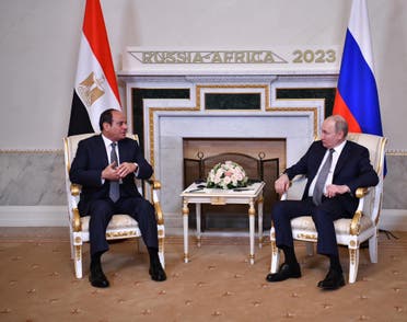 الرئيسان الروسي والمصري في سان بطرسبرغ