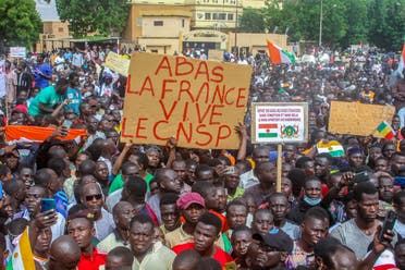 من التظاهرات الداعمة للانقلاب في النيجر - رويترز