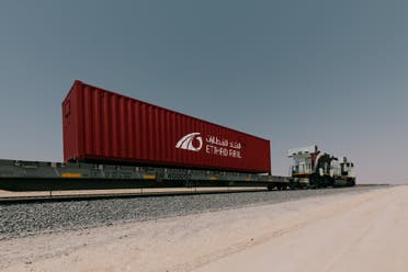 Etihad Rail freight train. (Supplied: Etihad Rail)