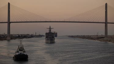إحدى السفن العسكرية الأميركية التي وصلت المنطقة أمس