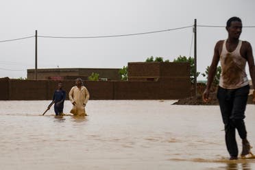 الفضيانات بسبب الأمطار في السودان