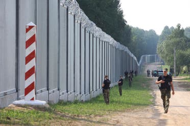 حرس الحدود البولندي على الحدود مع بيلاروسيا