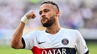 Neymar of Paris Saint-Germain celebrates after scoring a goal