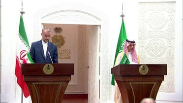 نشست خبری مشترک وزرای خارجه سعودی و ایران در ریاض