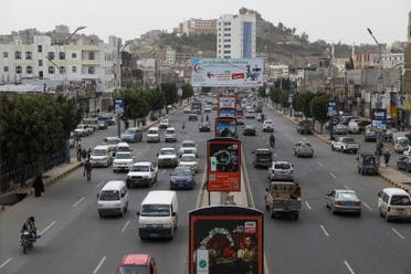 Vehicles drive on a street, as Saudi and Omani delegations hold talks with Houthis, in Sanaa, Yemen April 10, 2023. (File photo: Reuters)