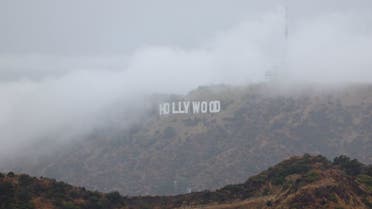 The iconic Hollywood sign is pictured during the tropical storm Hilary in Los Angeles, California, U.S., August 20, 2023. (Reuters)