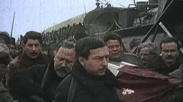 صورة لستالين ورفاقه أثناء جنازة لينين
